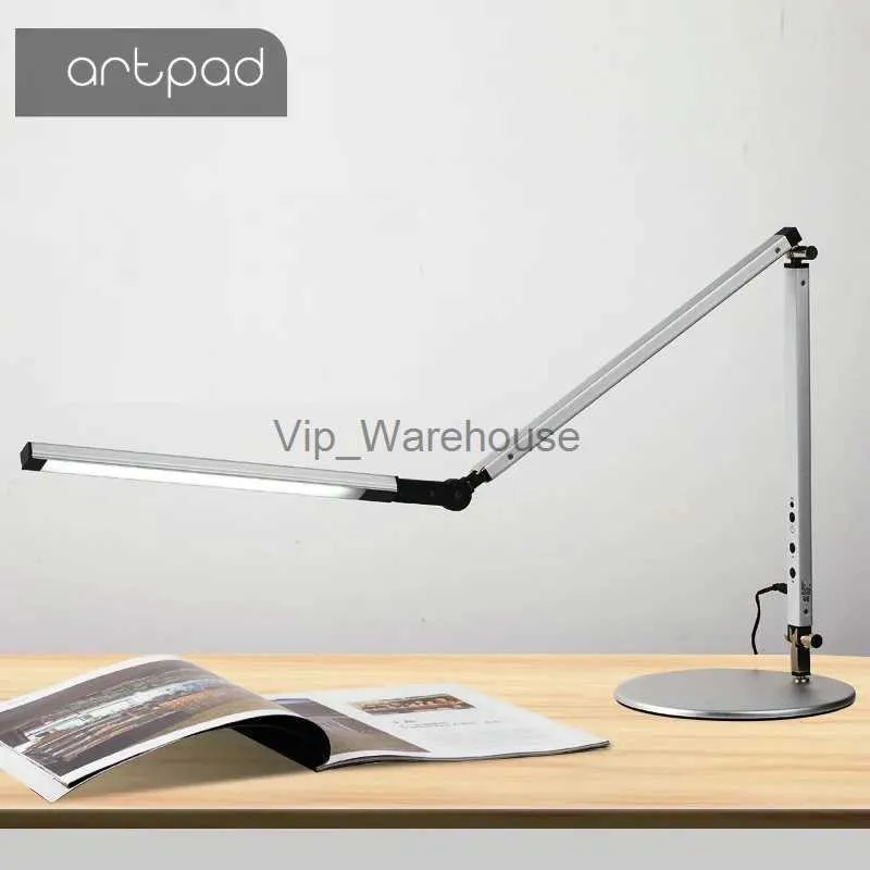 Lampes de table Lampe de bureau LED moderne à économie d'énergie avec variateur à pince bras long pivotant bureau d'affaires étude éclairage de bureau pour Luminaire de Table YQ231006