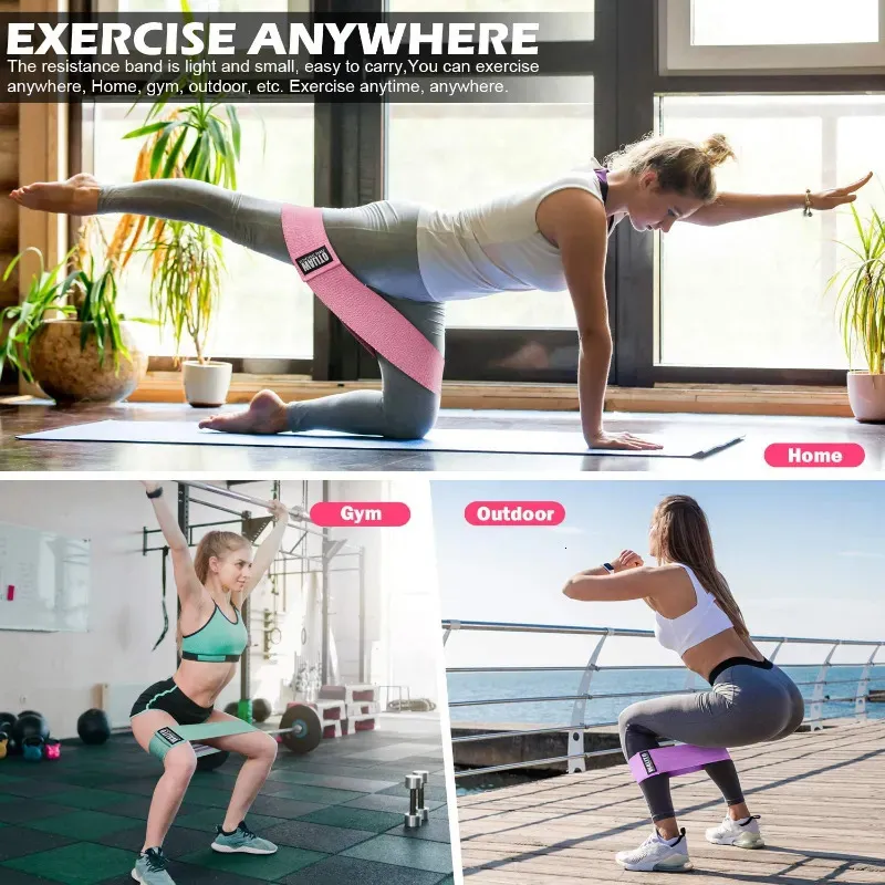 Bandes de rsistance Booty Bands bandes de rsistance pour jambes et fesses en tissu lastique