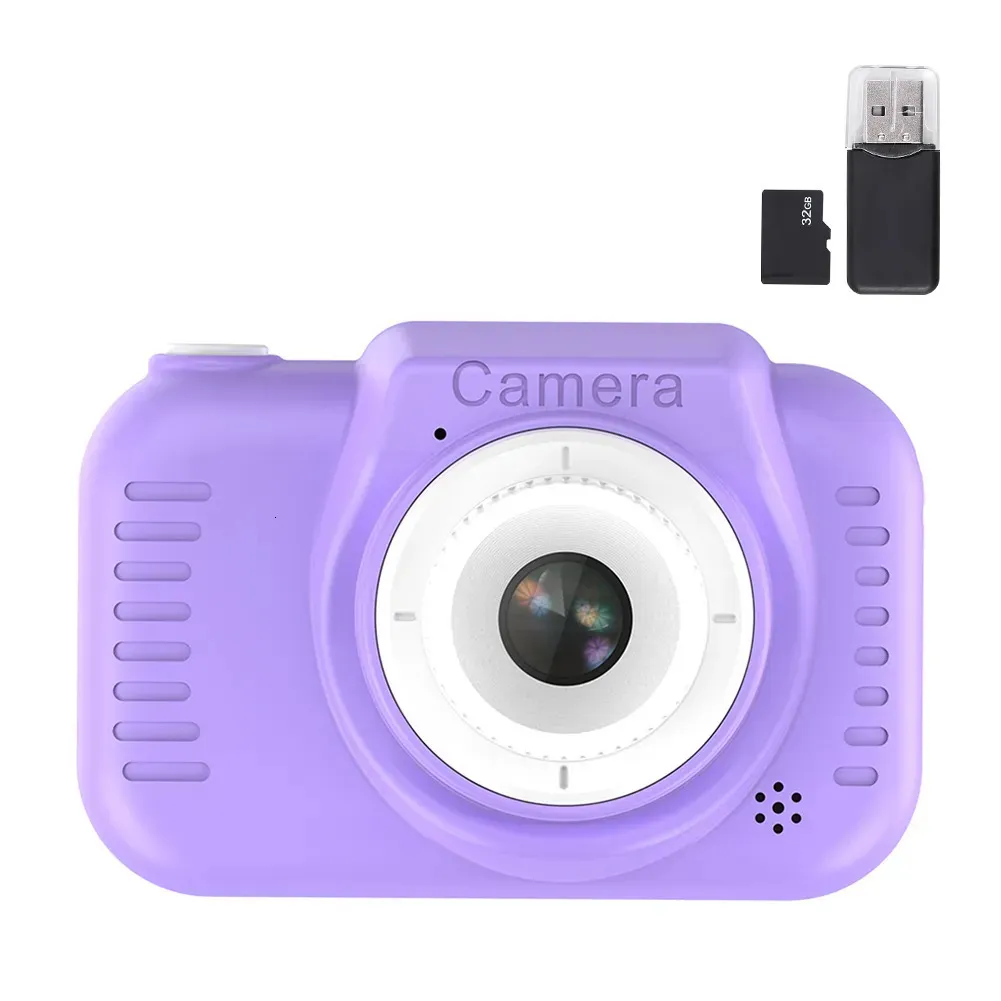 Camcorders Kids Po Camera Dual Lens 1200W Pixel Digital Built in 400MAH Battery Christmas Birthday Gift for Girls Boys 231006