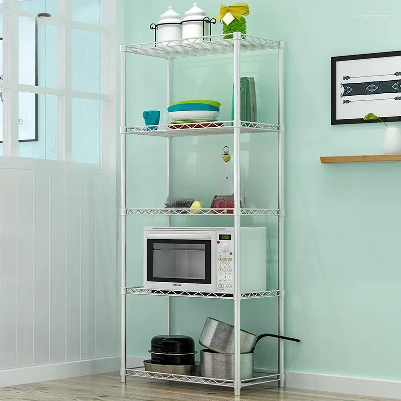 Кухонная 5-уровневая металлическая полка для хранения, регулируемая гаражная стойка, сверхмощная организация, многоцелевая для ванной комнаты, микроволновая печь