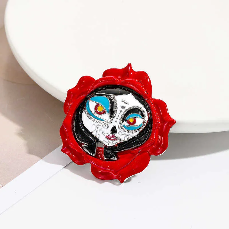 Designer Luxury Brooch Halloween Corsage Christmas Eve Horror Female Ghost Brooch New Pin Party Jewelry Bag Clothing