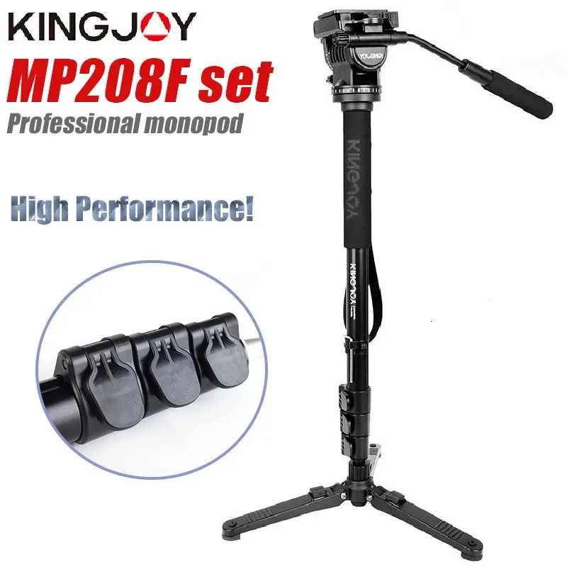 Tripods KINGJOY Professional Video Monopod Alummiun Tripod Stand Travel Holder For DSLR Camera