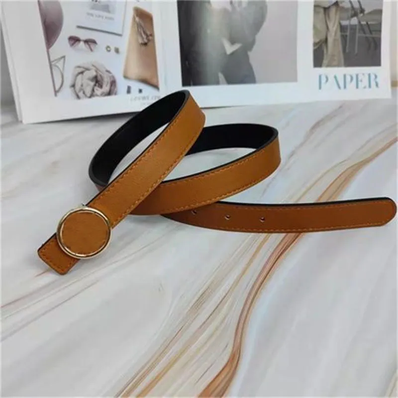 Ceintures de créateurs marron tendance mode femme ceinture longueur standard lettres dorées ceinture en cuir fin pour hommes et femmes 8 couleurs boucle lisse ceinture de luxe 47