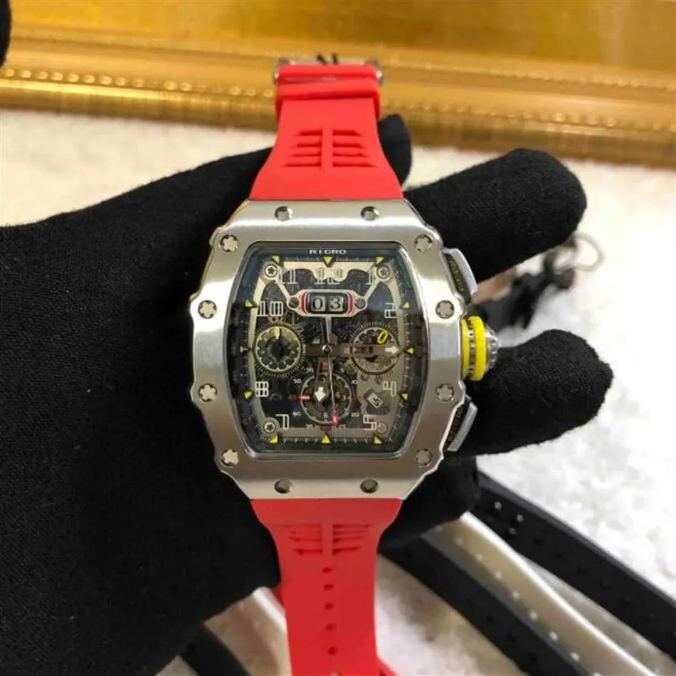 럭셔리 남성 기계공 시계 Richa Wristwatch Richards 같은 남성 대형 다이얼 와인 배럴 밀레 완전 자동 기계 밀레 저 336v