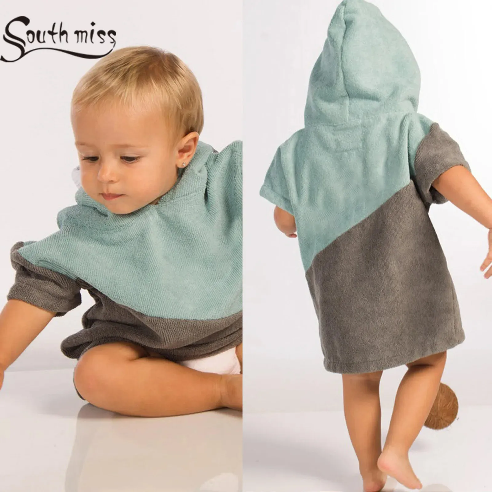 Serviettes Robes Essentiel Bébé Poncho De Natation Enfant À Capuche Robe À Langer À Séchage Rapide Microfibre Teddy Serviette De Plage Combinaison Pour Enfants 231006