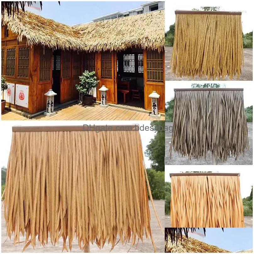 decorative flowers pavilion straw thatch plants fake artificial for outside simulation thatched roof garden decor