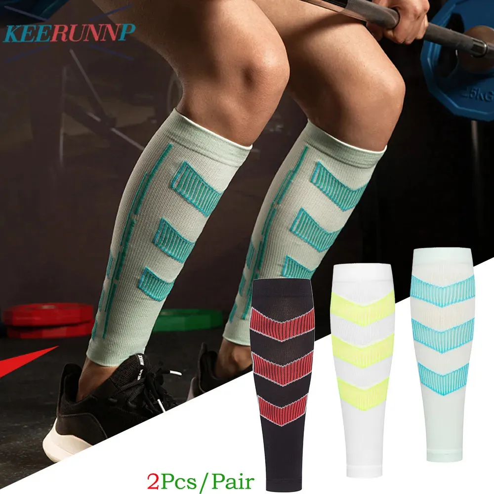 Skyddsutrustning 1Pair Calf Compression Sleeve Men Kvinnor 20 30 mmHg Shin Splint Socks för åderbråckben Ben smärta 231005