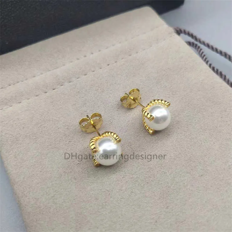 925 Sterling Silver Pearl Stud Earrings for Women, Luxury Jewelry