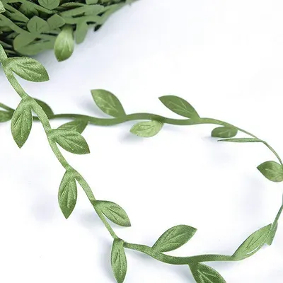 Qualité Simulation feuille feuilles vignes vertes guirlande décoration accessoires vêtements feuilles vertes feuilles de rotin fleurs artificielles