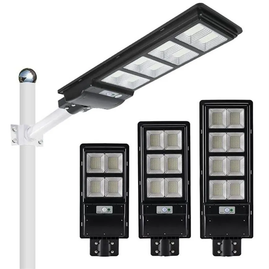 LED Solar Street Lamp Light Pir Sensor 80W 120W 160W Vattentät IP65 Vägg utomhus trädgårdslandskapssäkerhet260q