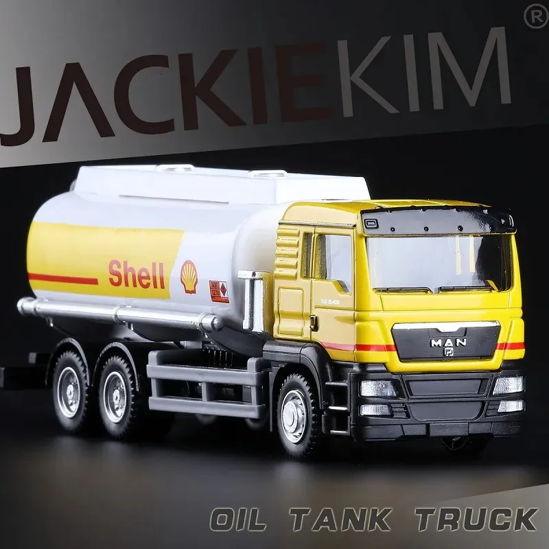 Diecast Model car MAN Oil Tank Truck Gifts For Boys Simulation Exquisite Diecasts Toy Vehicles RMZ city Car Styling 1 64 Alloy Collection Model 231005