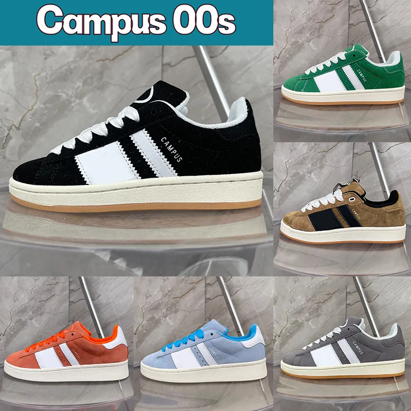 Luxury designer shoes Campus 00s Suede casual Sneakers Black grey White Brown Desert Energy Ink Ambient Sky Forest Glade Semi Lucid Blue low mens women trainers US 5-11