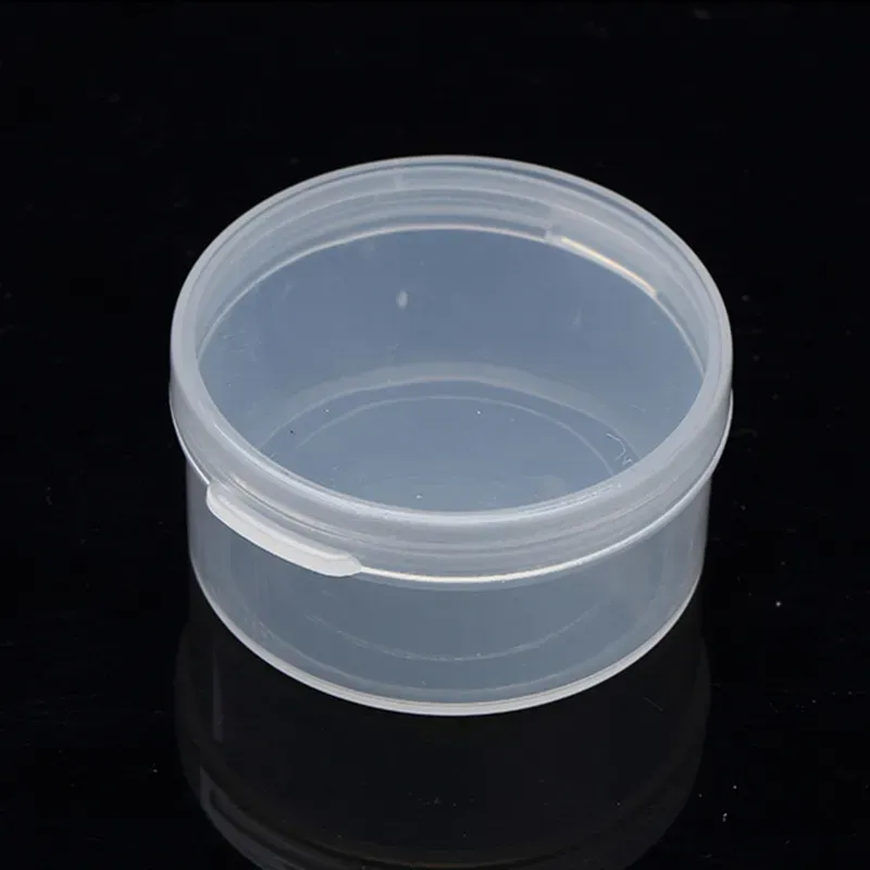 Wholesale Clear Round Boxed Coin Holder plastic Capsules Coin Box Display Cases Pill Cases fast shipping F2017368