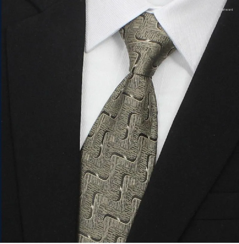 Bow Ties męski krawat jedwabny Jacquard Cravat Neckerchief Business Office krawat Wodoodporny brązowy niebieski czerwony