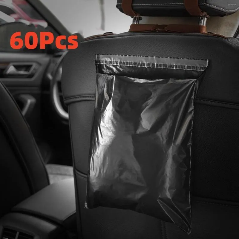 Car Organizer 60PCS Disposable Trash Bag Easy Stick-on Waterproof Leakproof Portable Auto Vomit Garbage Can Bags For Office Kitchen