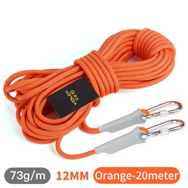 XINDA 10mm Diameter High Strength Climbing Rope With Carabiner For