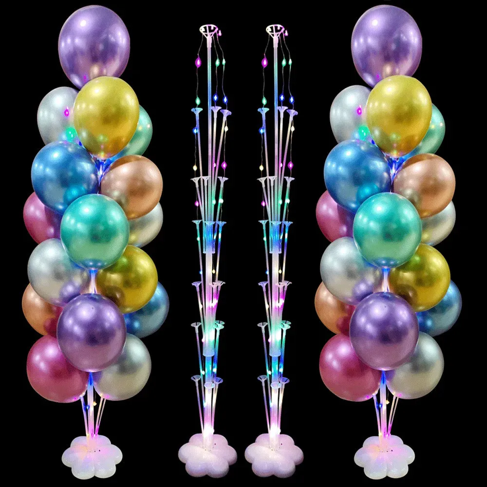 Andra evenemangsfestartiklar 1/2set Ballongstativ Ballonghållare Kolumn Happy Birthday Party Decoration Adult Kids Wedding Event Baloon 231005