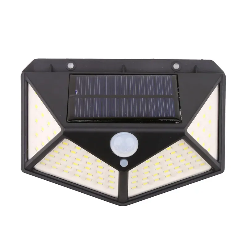 Solar Lights Outdoor 100LED Wall Lamp Motion Sensor Security Wireless Waterproof Lights for Garden Decor