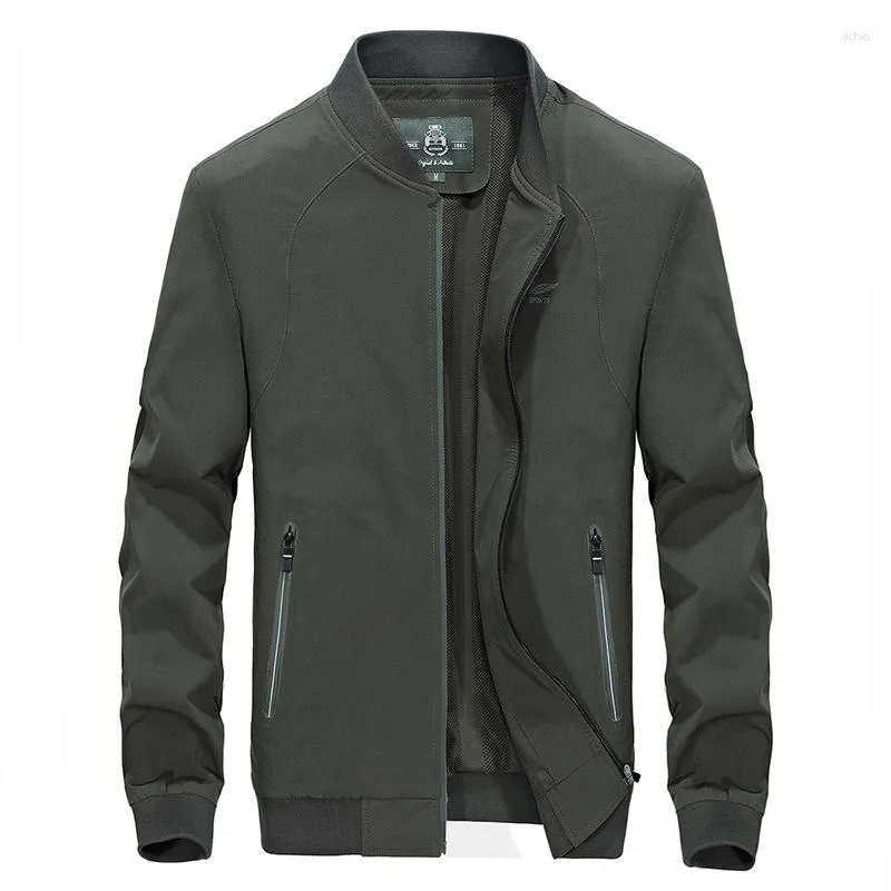 Giacche da uomo Moda Autunno Primavera Giacca bomber militare da uomo Cappotto casual Colletto da baseball Colletto maschile Abbigliamento Plus Size 4XL