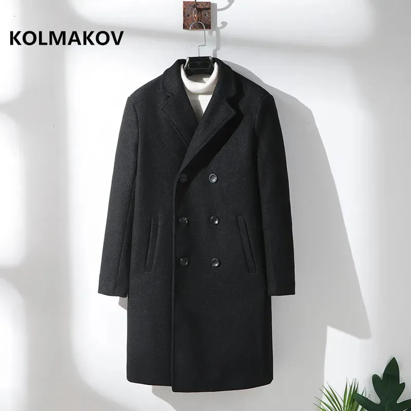 Misto lana da uomo Cappotto doppiopetto autunno inverno Moda uomo Trench casual Cappotto da uomo in lana di alta qualità Giacche classiche 231005