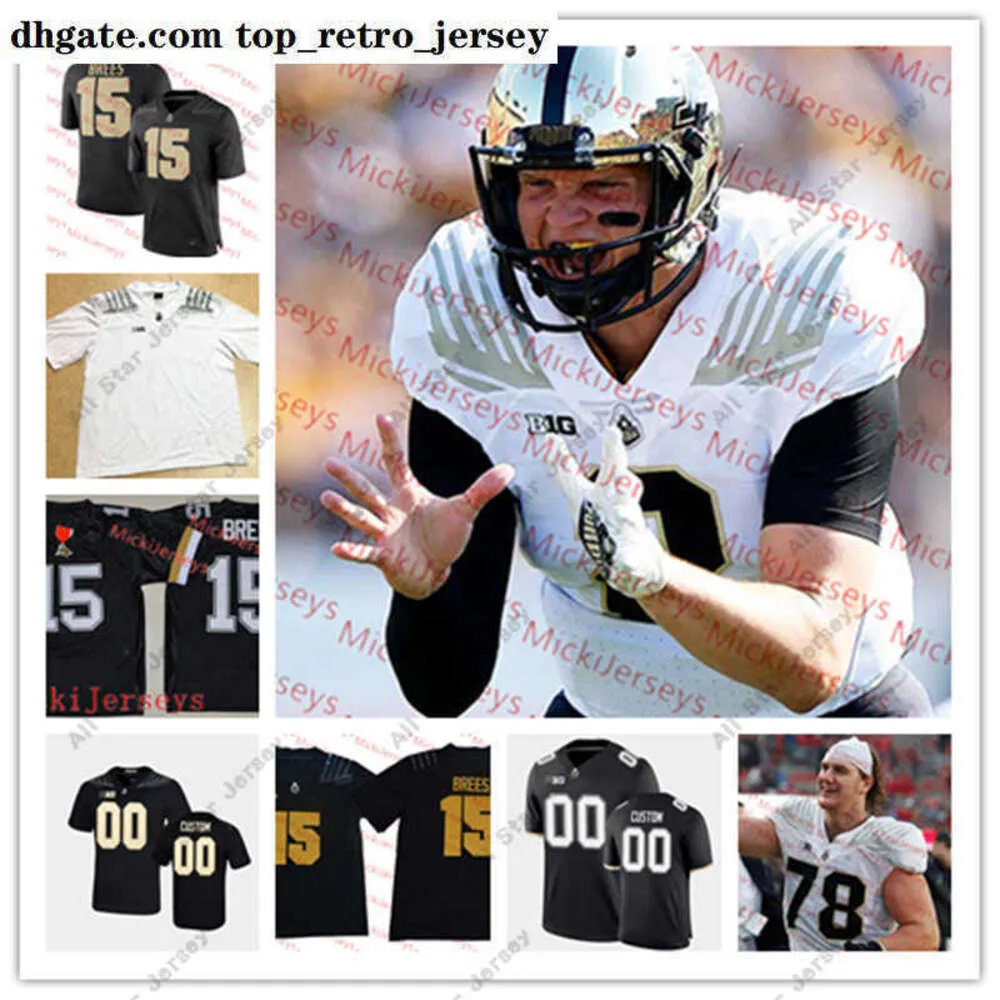 Vêtements de football universitaire américain Purdue Boilermakers Maillot de football cousu Ryan Kerrigan Kawaan Court Matt Light Tim Stratton Stu Schweigert Akin Ayodele Drew Br