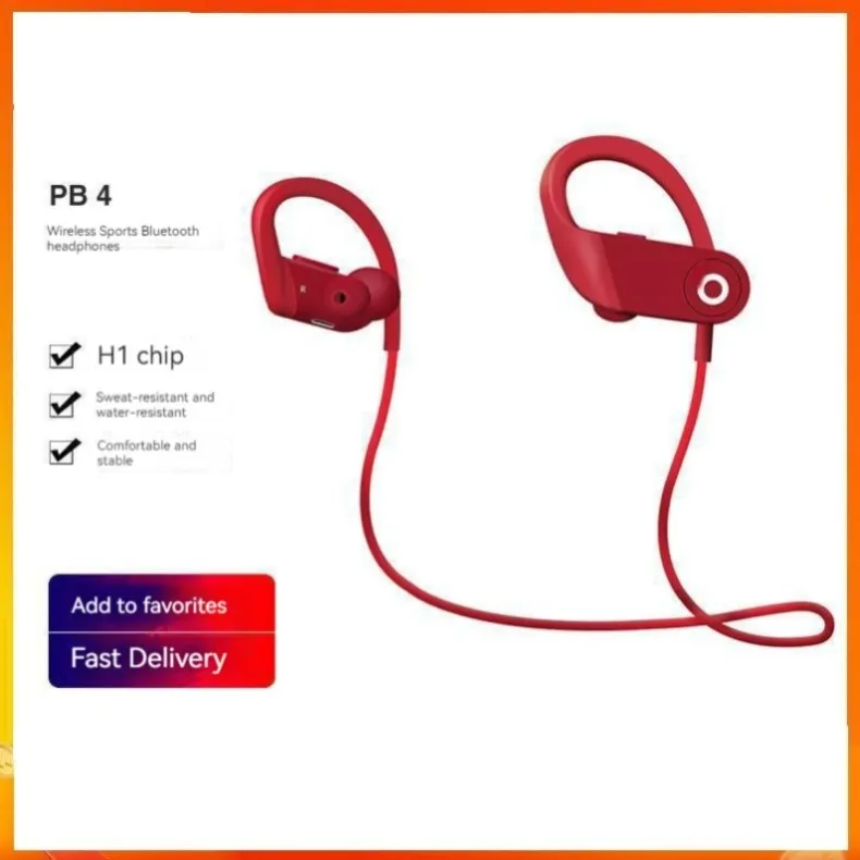 BTS Powerbts 4 Wysokie wydajność bezprzewodowe słuchawki Bluetooth Sports Magic Sound Ear Wiszący PB4 Zastosowany zestaw słuchawkowy EARPUTA przez Kimistore4