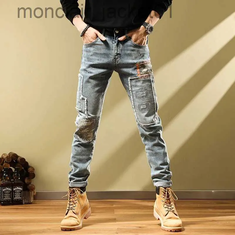 Men's Jeans Harem Jeans for Men Vintage Korean Fashion Summer Mens Cowboy Pants Elastic Slim Fit Cotton Retro Free Shipping Stretch Trousers J231006