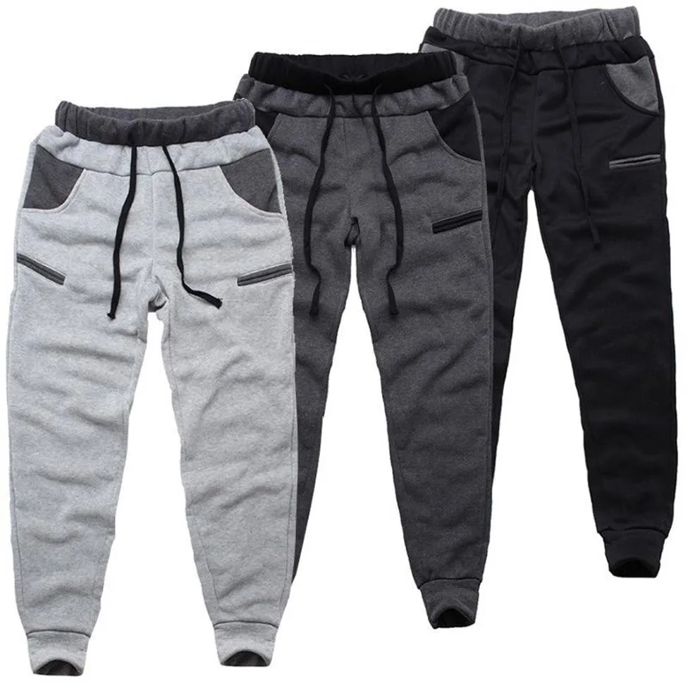 Inderun Winter Men Pants Joggers elastyczne talia swobodne polarowe ciepłe spodnie mężczyźni luźne wygodne trening dresowy dres dresowy t2004250v