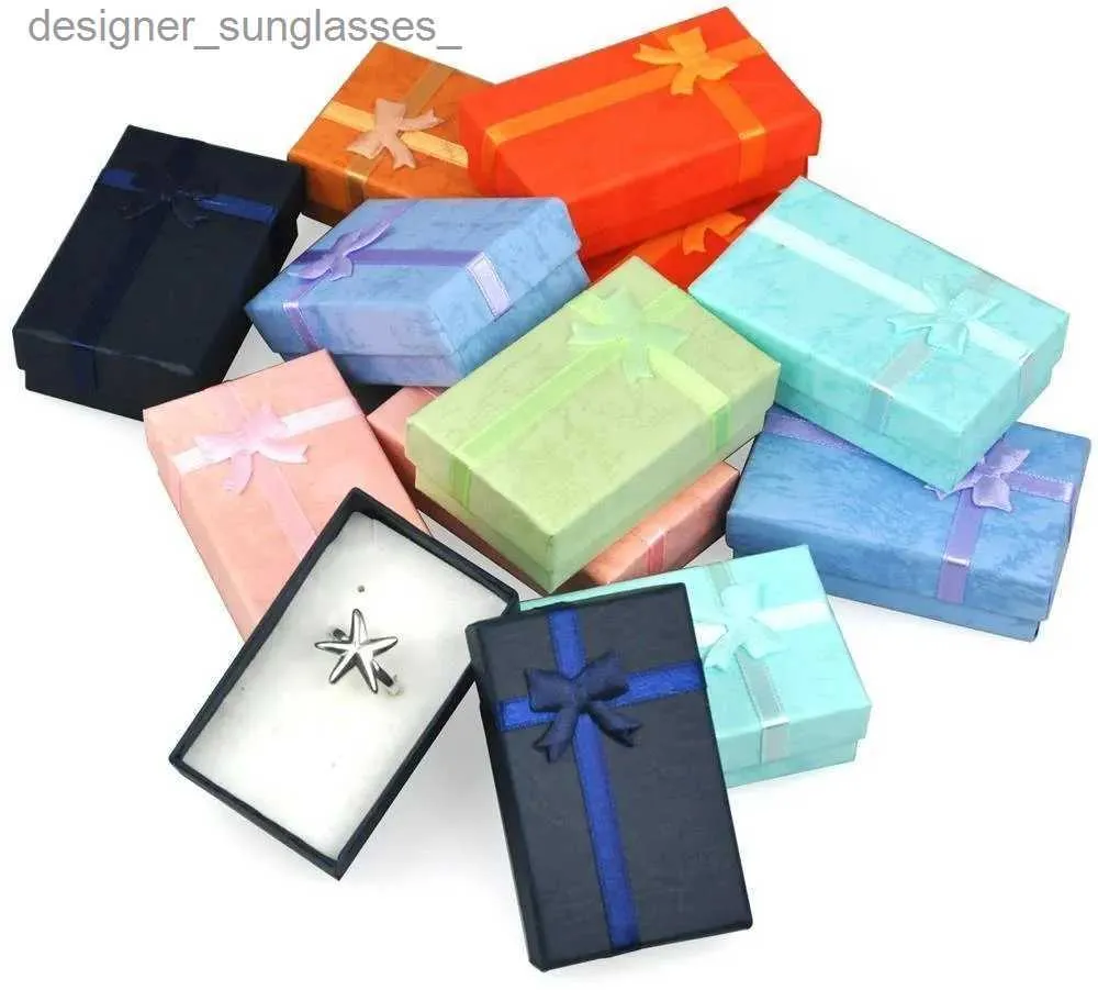 Jewelry Boxes 32Pcs Paper Gift Boxes for Jewelry Packaging 5*8*2.5cm Ring Earrings Necklace Holder Display New Year Christmas/Wedding GiftL231006