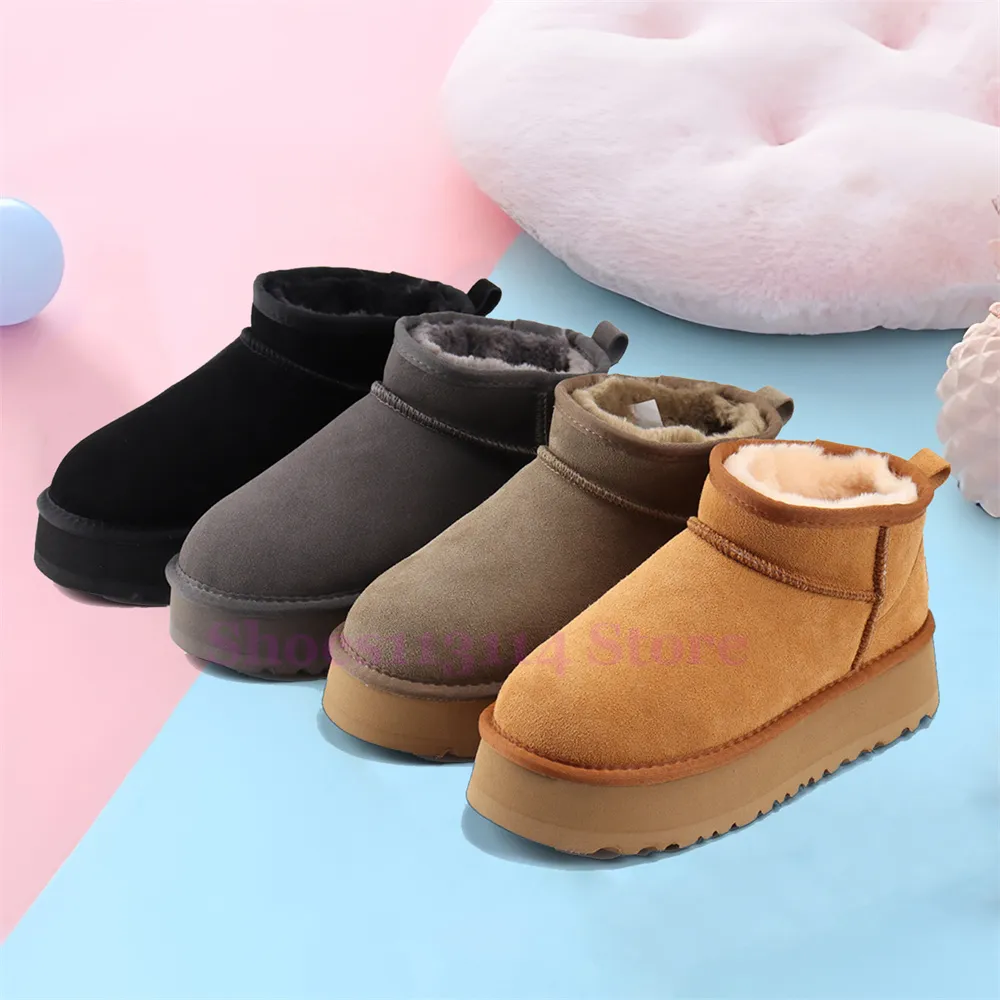 Australia tazz tasman platform slippers ugslies for women man winter snow warm fashion boots classic mini uggd disquette non-slip shoes ankle booties