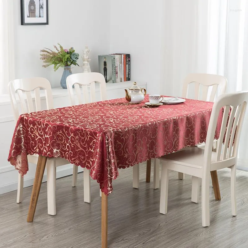 Nappe de table en tissu Jacquard de luxe en Polyester, 1 pièce, Europe, couverture carrée en tissu El, pour vente de bureau rectangulaire