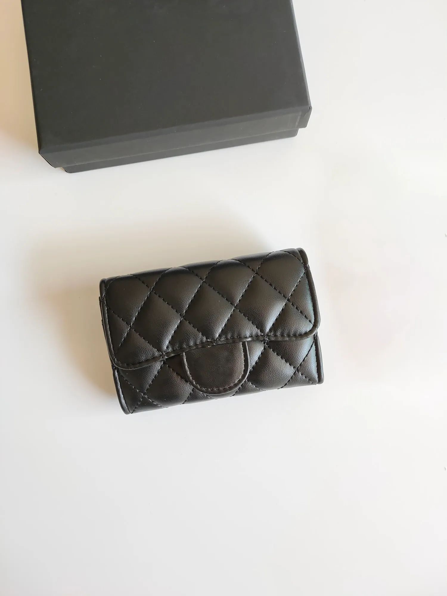 10A Top quality Classic Mini Flap Women Coin Purse Quilted Diamond Caviar Calfskin Lambskin Card Holder Luxury Wallet Card Pack