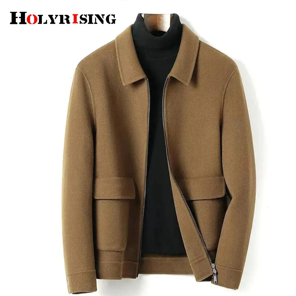 Mélanges de laine pour hommes manteau en laine abrigo hombre 2023 mode hommes loisirs Boutique affaires manteau en laine Trench veste 231005