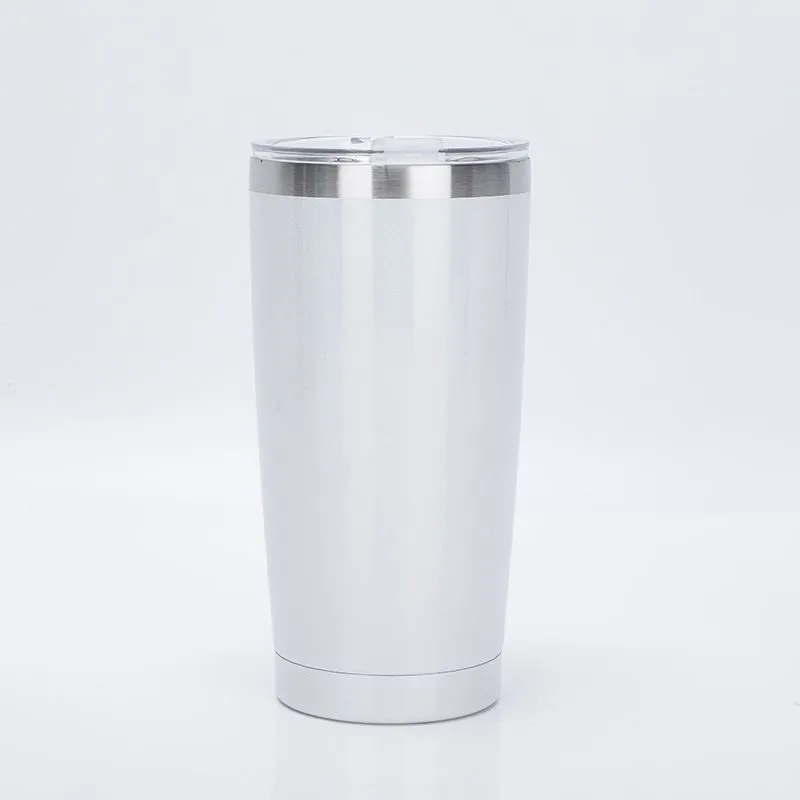 20oz Glitter tumbler shimmer sublimation car cup with lid double walled stainless steel vacuum insulated coffee water tumblers Custom logo
