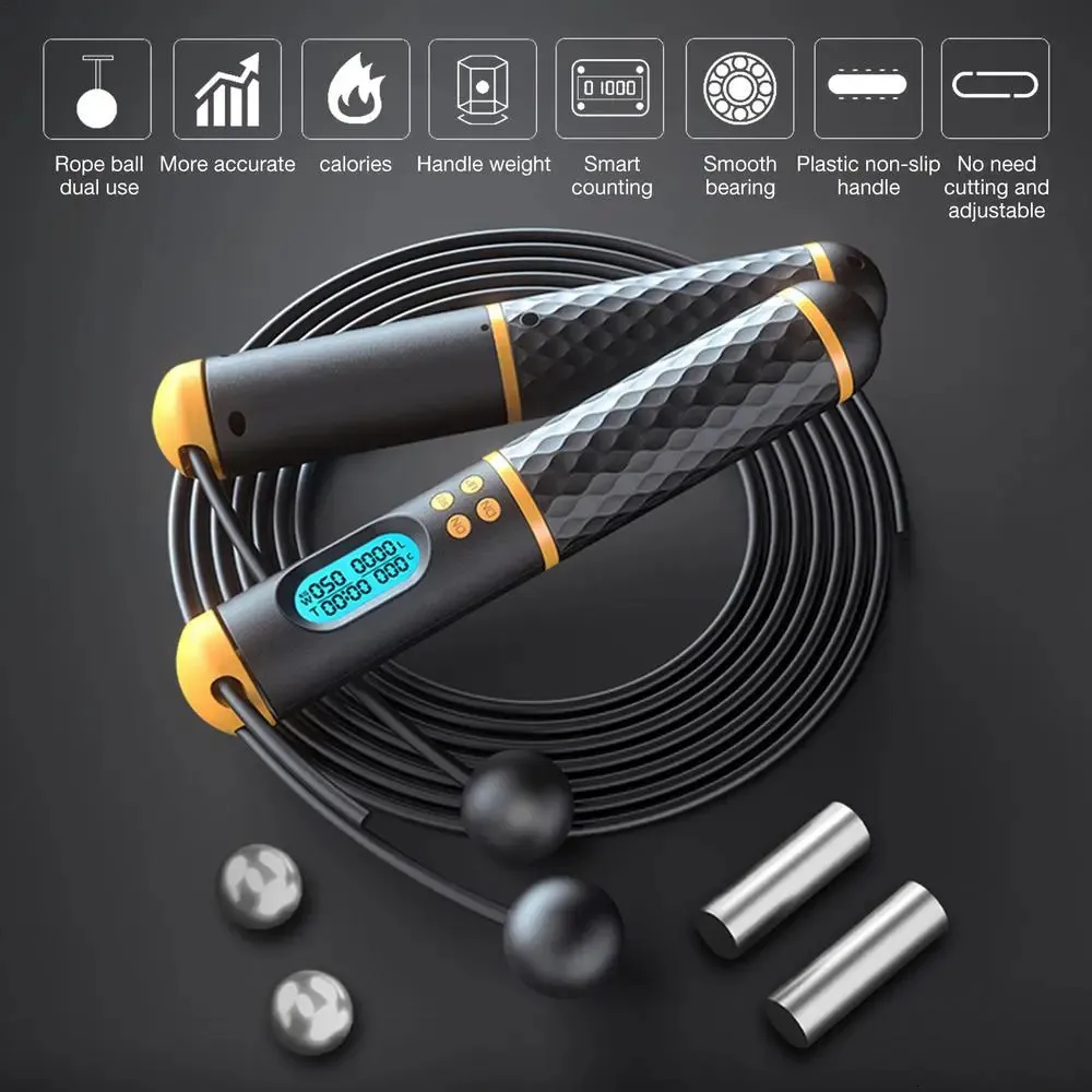 Jump Rope with Counter - Adjustable & Non-Slip Skipping Rope for ...