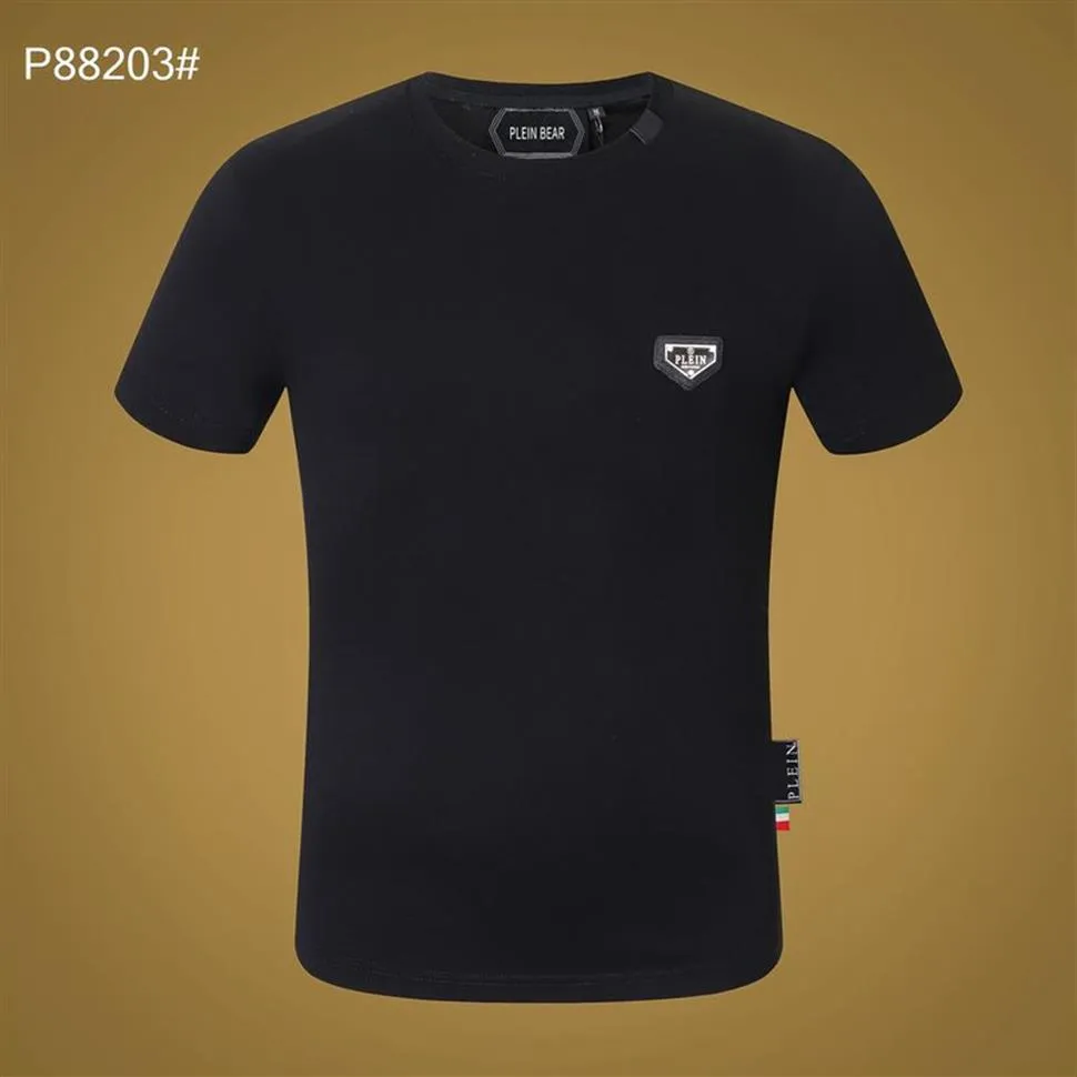 Plein Bear T Shirt Mens Designer Tshirts Brand Clothing Rhinestone Skull Men T-shirty Klasyczne wysokiej jakości Hip Hop Streetwear TS189C
