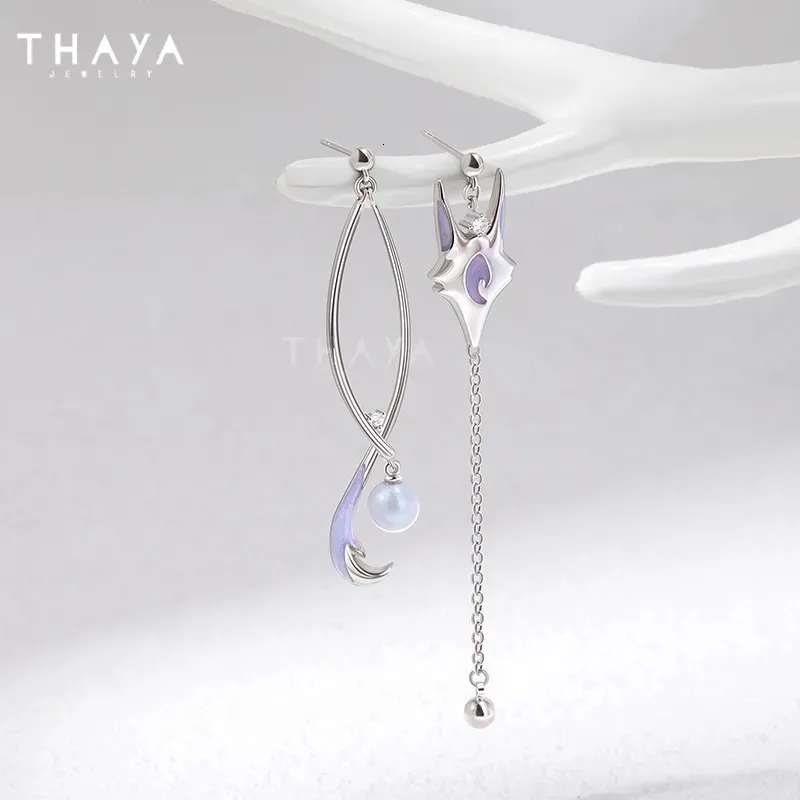 Серьги-манжеты для ушей Thaya, оригинальный дизайн, серьги с животными, трендовые висячие серьги для женщин, серебряные украшения для помолвки, 231005