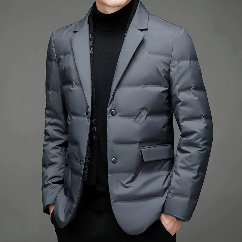 Casual Pocket Buttons White duck down Hooded Outerwear(Down content 86%~90%) Casual Pocket Buttons White duck down Hooded Outerwear(Down content 86%~90%)