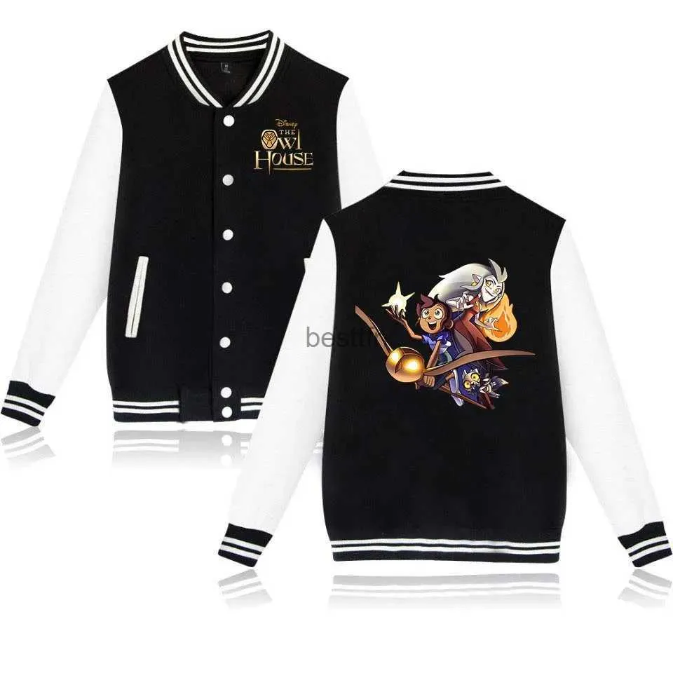 Giacche da uomo The Owl House Bomber Jacket Donna Uomo Autunno Giacca da baseball Cappotto Cartoon Kid Streetwear Harajuku Bomber College JacketL231006