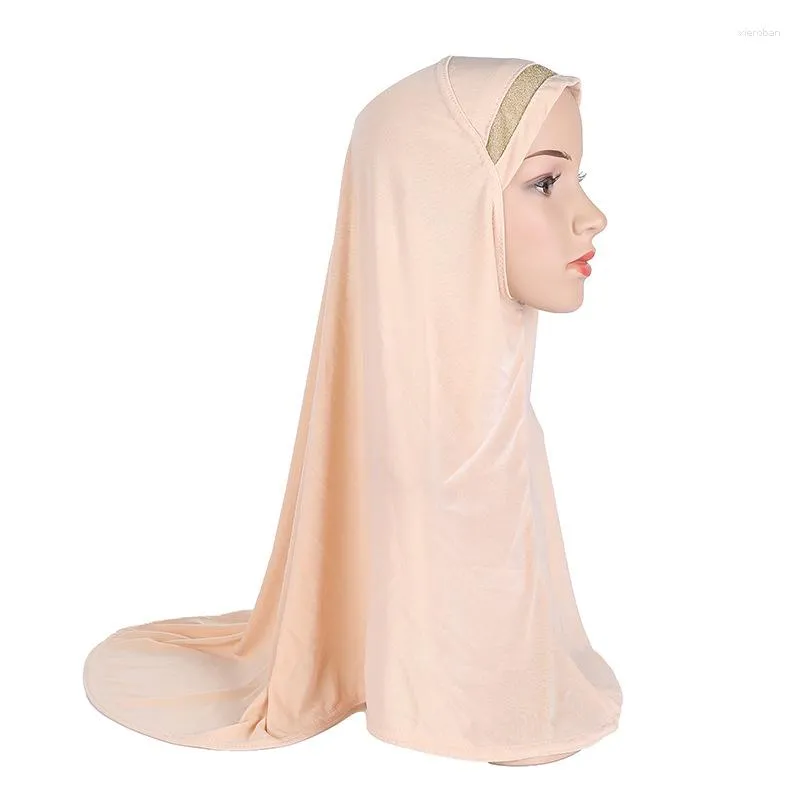 Abbigliamento etnico CAP Testa A Strisce di colore seta oro Semplice sciarpa malese Cappello Foulard H063