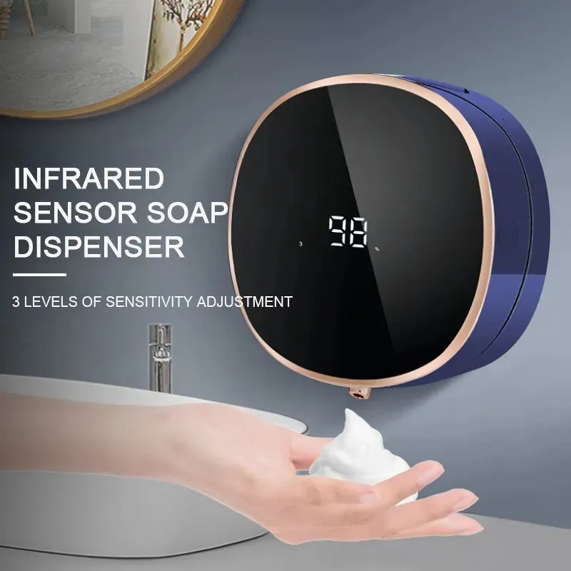 Liquid Soap Dispenser Icke -kontakta Automatisk tvål Dispenser Liquid Foam Machine Infrared Sensor Electric Hands Free Hand Sanitizer Tool 231005