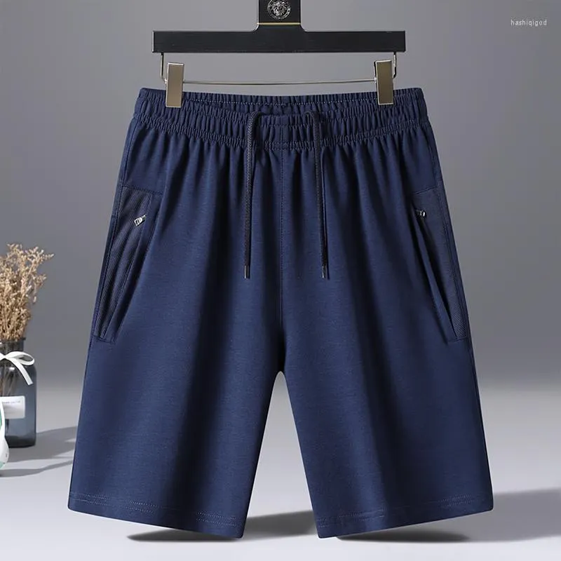 Pantalones cortos para hombre 95% algodón de gran tamaño 6XL 7XL 8XL playa de alta calidad para verano 2023 pantalones negros informales de marca clásica para hombre
