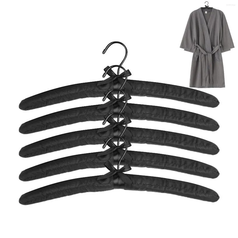 Hangers 5pcs Wedding Dress Home Blouse Suits No Scratch Non Slip El For Closet Sweater Clothing Storage Satin Padded Coat Hanger