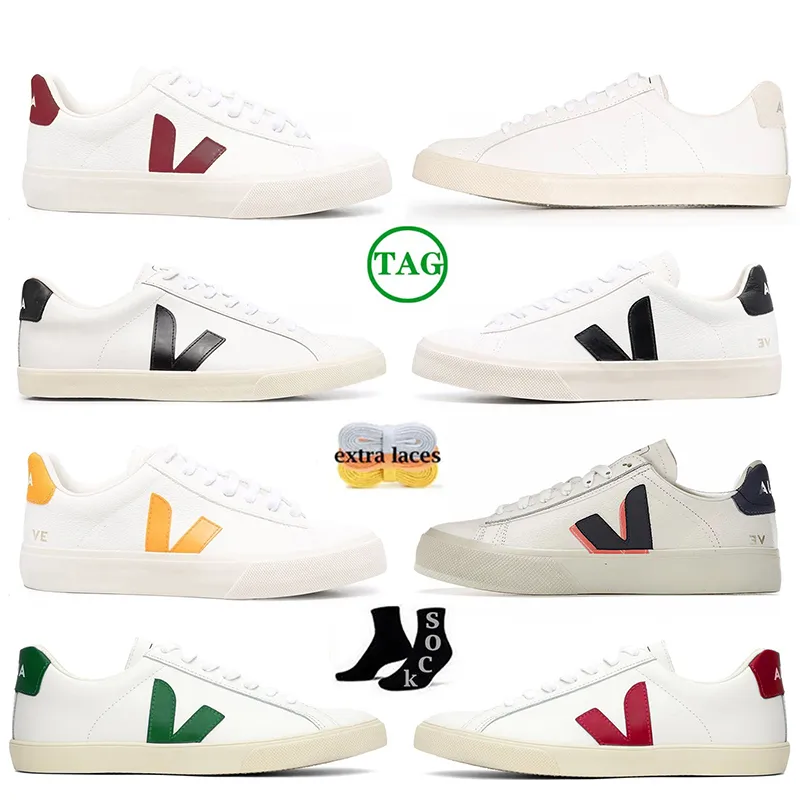 Veja Campo Chrome Leather Low Sneakers Designer Casual Veja Shoes