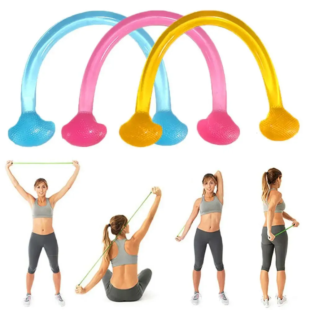 Widerstandsbänder Yoga Pilates Elastisches Zugseil Gym Fitness Workout Silikonband Gesundheitstraining Zubehör 231006