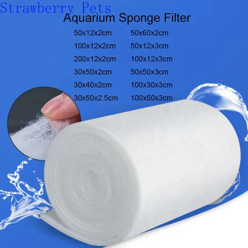 Filtração de aquecimento filtro de aquário super grosso filtro bioquímico esponja de algodão para aquário tanque de peixes bio algodão espuma skimmer 231005