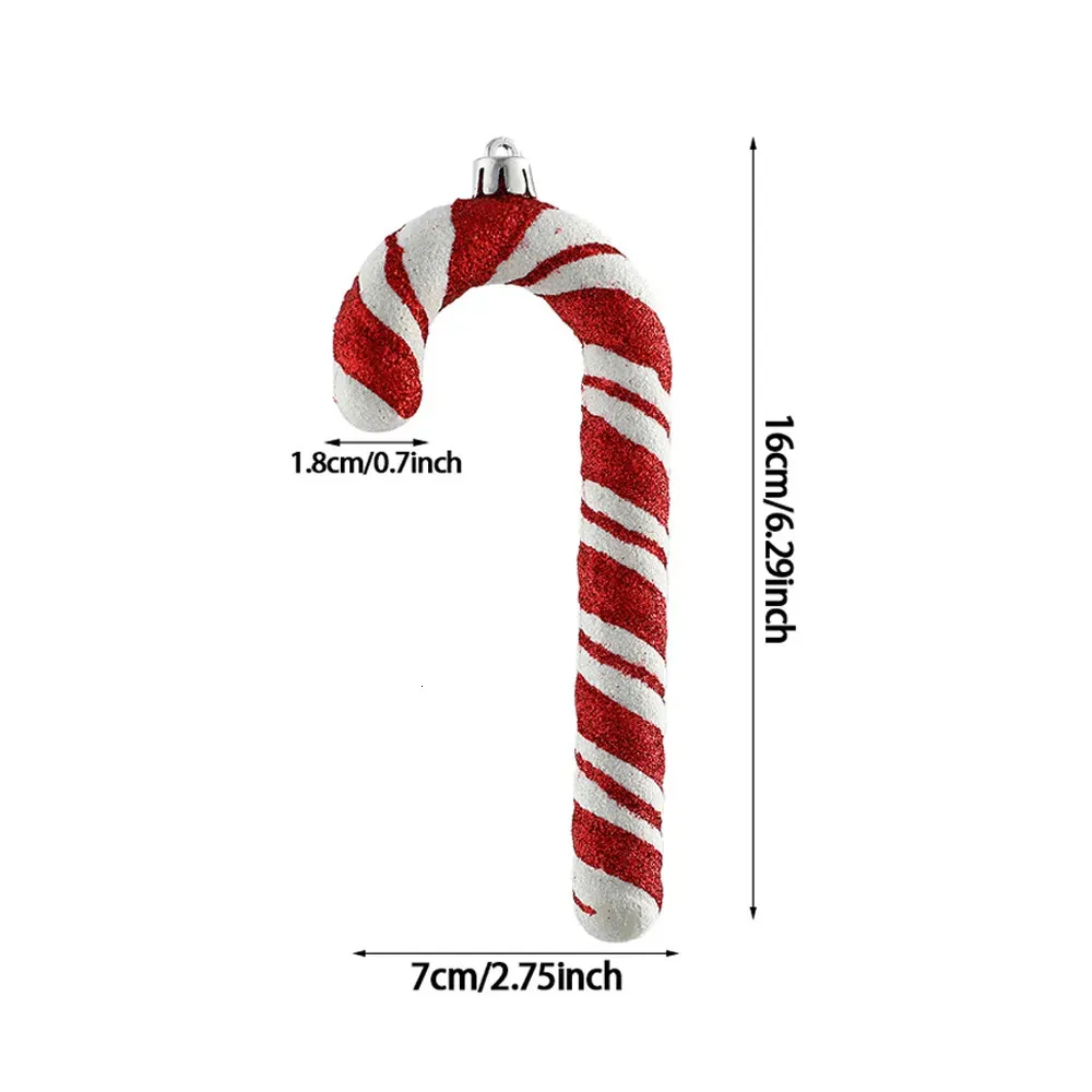 Large Plastic Candy Cane Christmas Ornaments - Red & White - 2024 ...