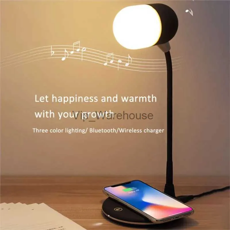 Table Lamps Table Lamp Universal Fast Charging For S8 S9 S10 For 8 7 XR 11 Charge Hot Bluetooth Speaker Wireless Charger YQ231006