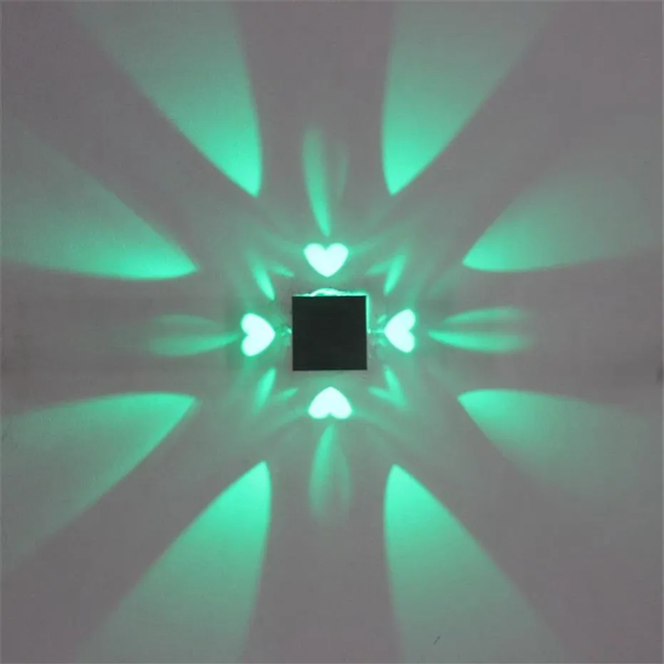 3W Nowoczesne światło ścienne LED do korytarza AC85-265V Serce Light Aluminiowe romantyczne lampy ścienne do toalety 032502