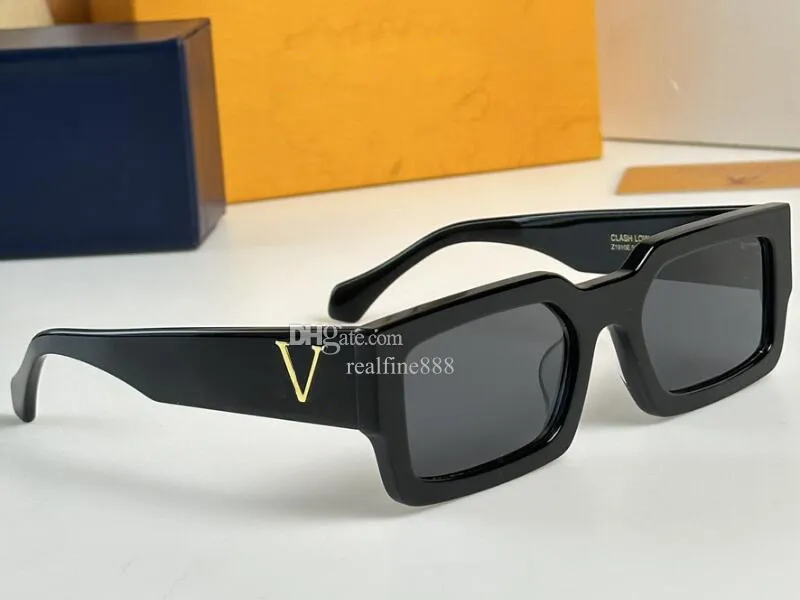 Realfine888 5A Eyewear Z1910E Clash Occhiali da sole firmati di lusso quadrati bassi per uomo donna con custodia in tessuto per occhiali